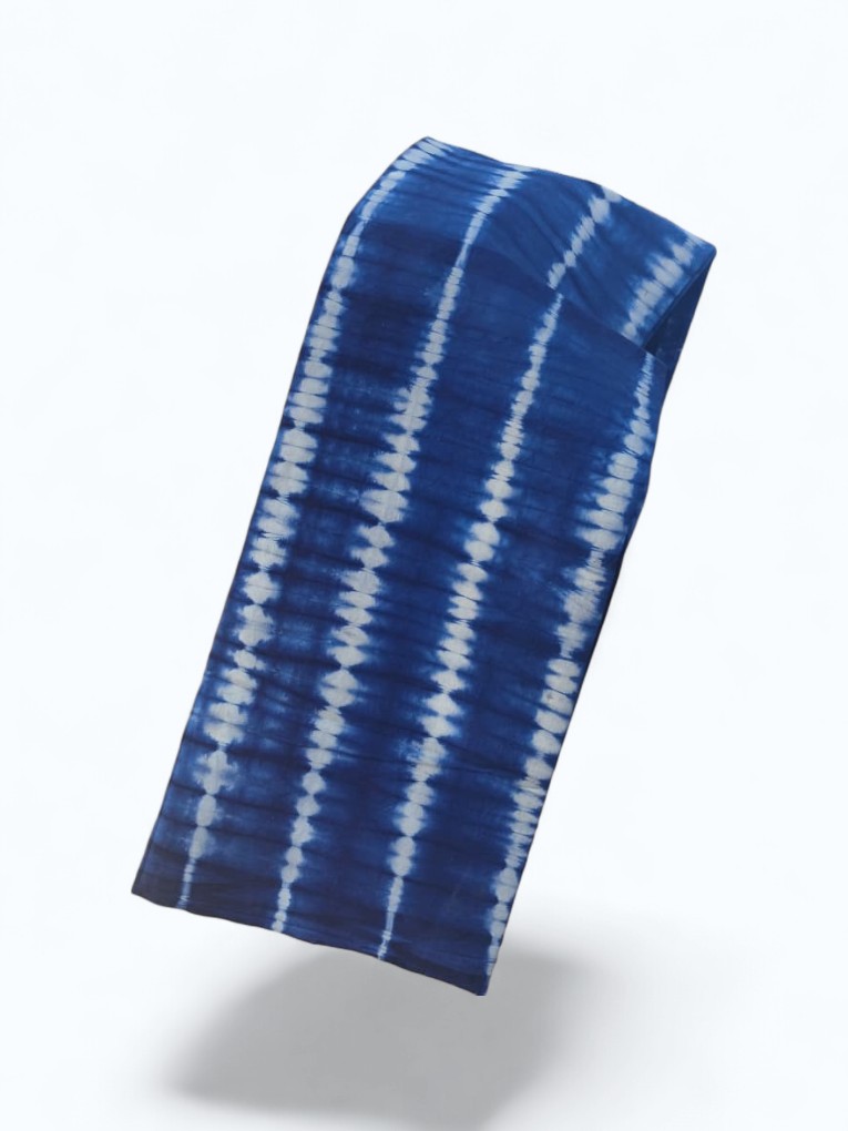 Pagne teinté Indigo rayures