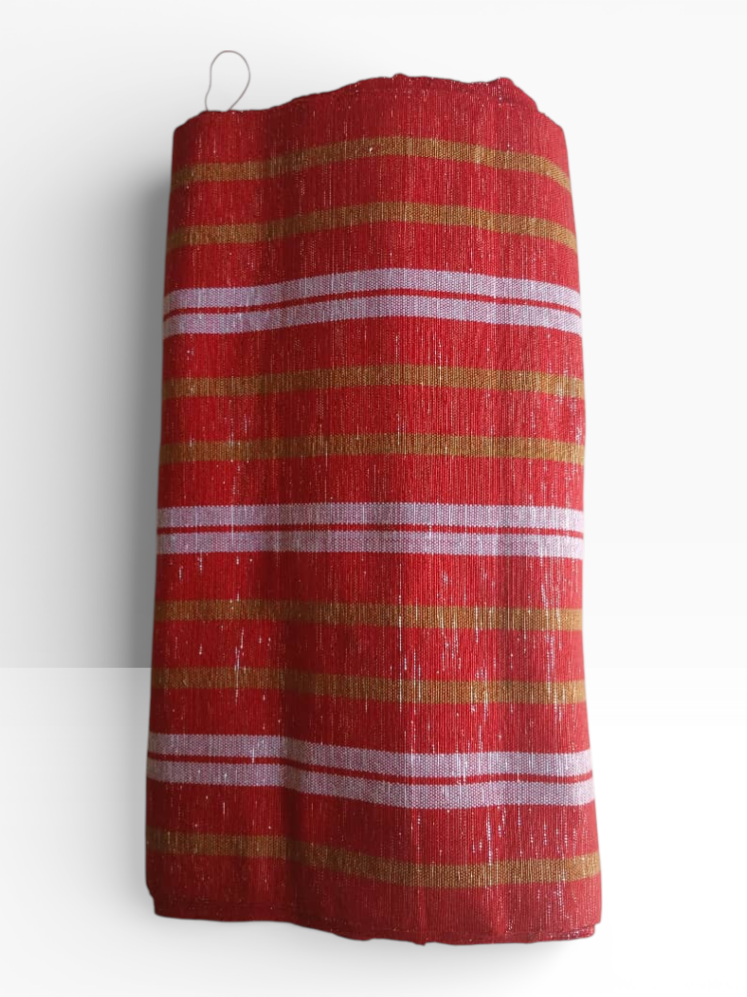 Pagne Kanvo rayures or & rubis