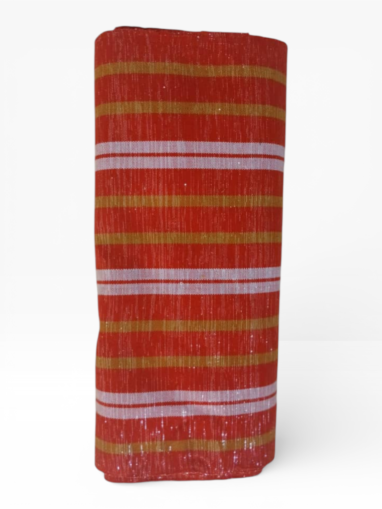 Pagne Kanvo rayures or & rubis