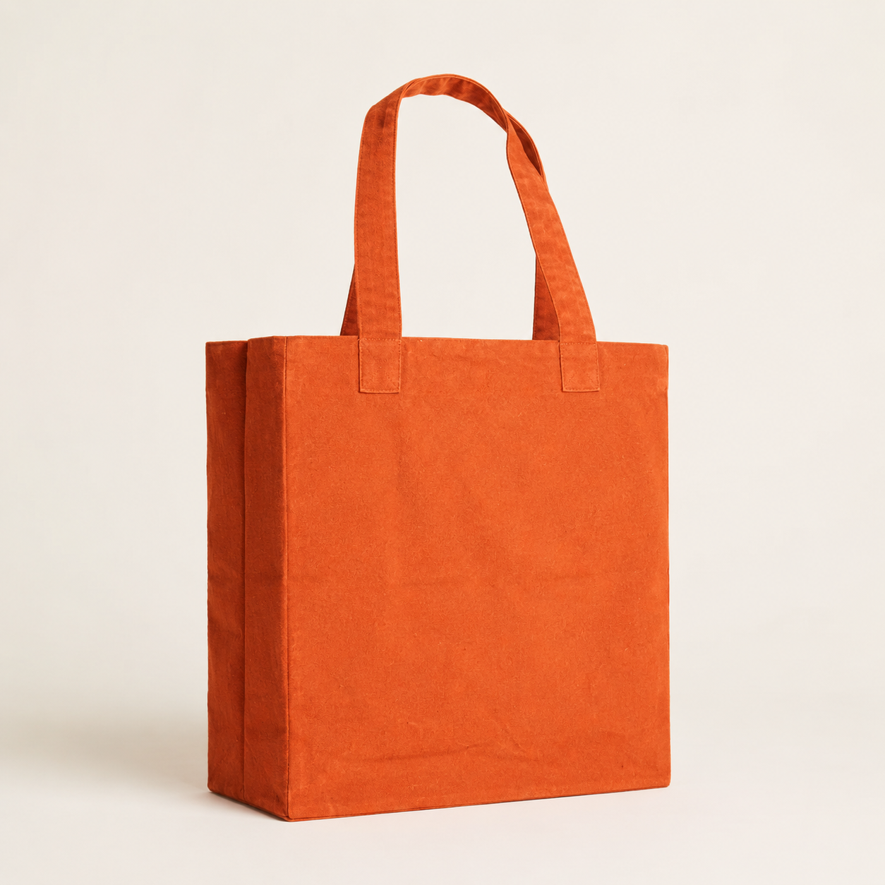 Abikè Tote Bag – Orange – finition unie texturée