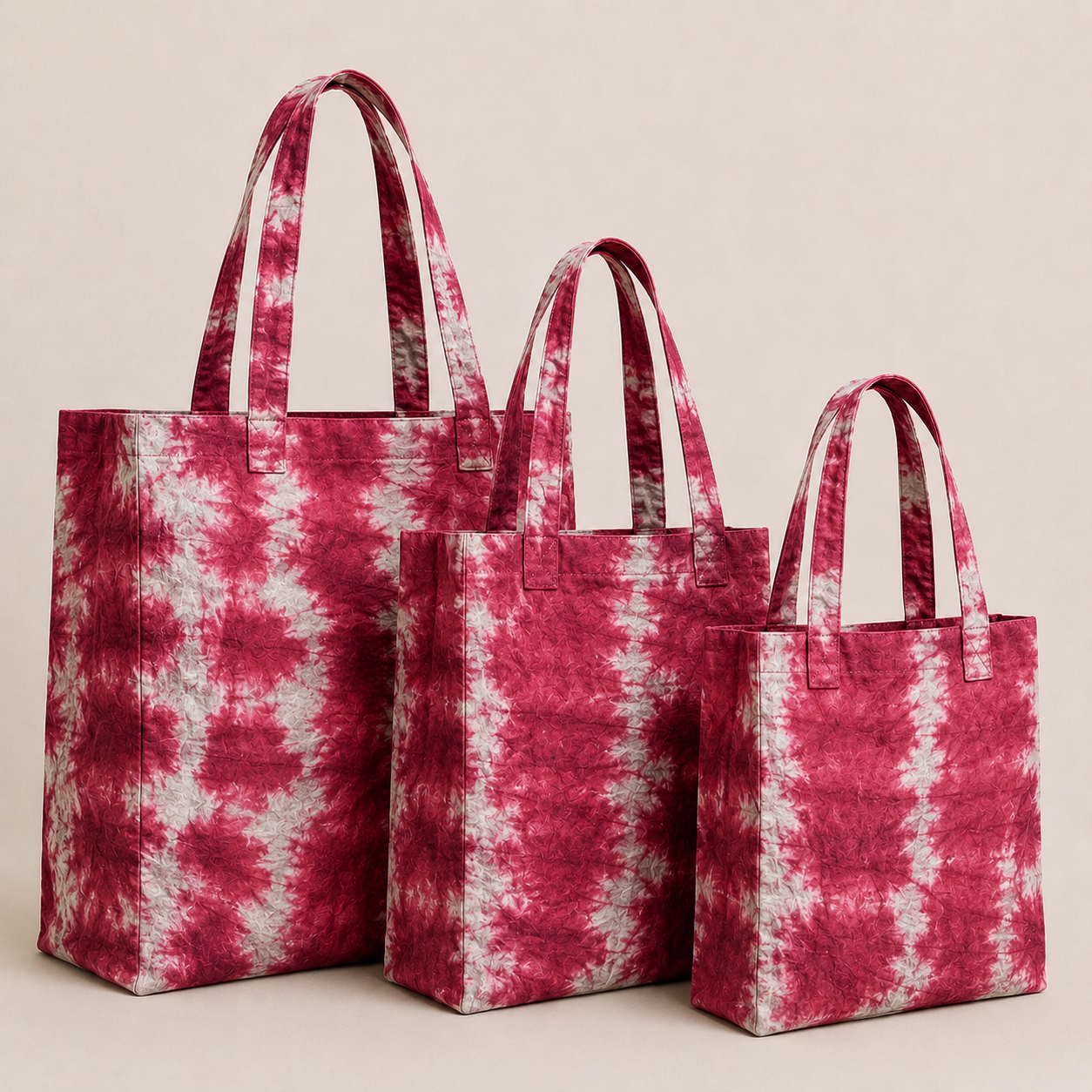 Abikè Tote Bag – Rouge – motif batik
